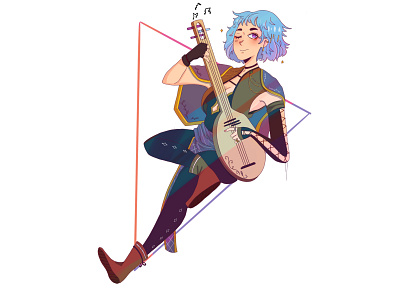 Bard character design digital art dnd fantasy fantasy art illustration mangaart originalcharater