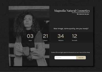 Countdown Timer black branding countdown countdown timer dailyui design figma monochromatic style uichallenge uidesign user interface