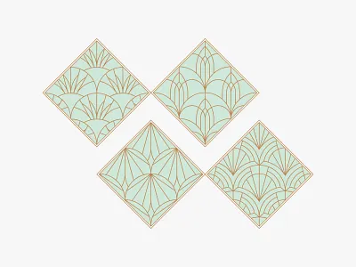 Some Fish Scale Artdeco art deco branding classic illustration pattern vintage