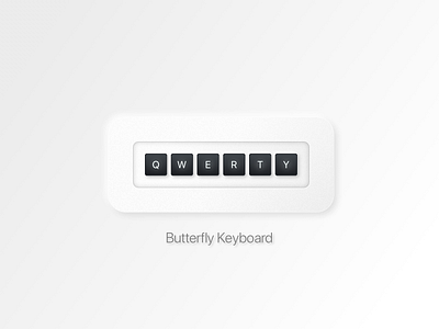 Butterfly Keyboard - Neumorphic apple clean design illustration ios iphonex neumorphism sketch skeumorphism ui ux