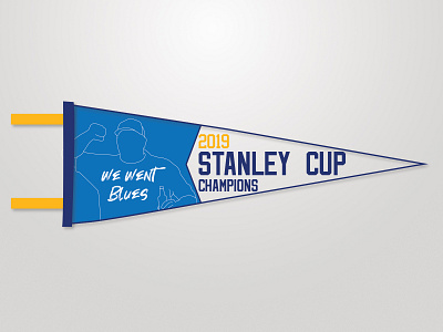 St Louis Blues Pennant branding design designer dribble dribbleweeklywarmup illustration pennant pennants rebound sports sports branding sports design st louis blues stanley cup champions