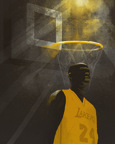 Kobe basketball design heavenly illustration illustration digital kobe kobe bryant lakers nba procreate texture