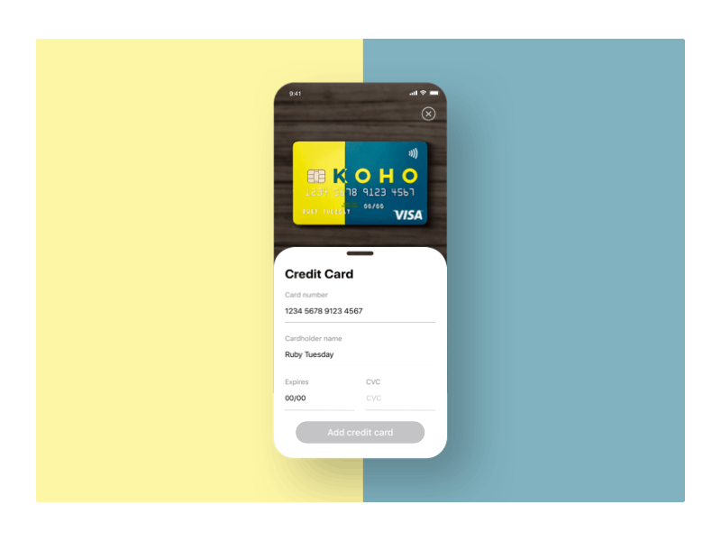 Credit Card - Daily UI #002 credit card form dailyui ios ui ux