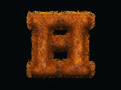 Letter H 3d hair 3d lettering branding c4d cinema 4d custom lettering custom type dailyrender design dimension graphic design hairy handlettering illustration lettering lettering artist slab serif type type design typography