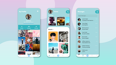 Social Media with Simple Concept adobexd app colorful colors design social app social media social media design socialmedia ui uiux uiuxdesign ux