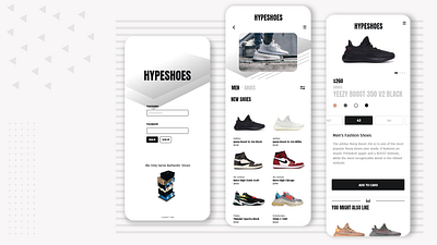 HYPESHOES Highlight adobexd app design design app hypebeast monochrome simple ui uiux uiuxdesign uixdesign ux white