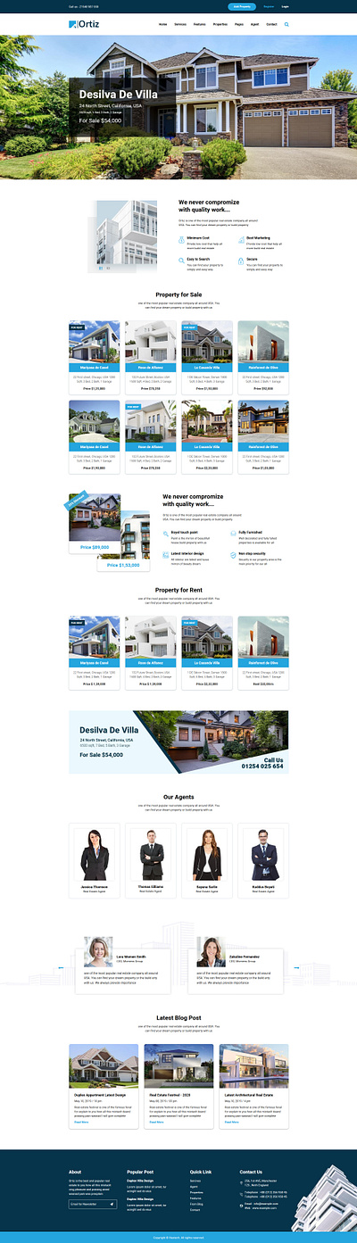 Ortiz - Real Estate HTML5 Template apartment bootstrap broker building construction business clean corporate developer directory listing modern property real estate real estate agent rental responsive search property