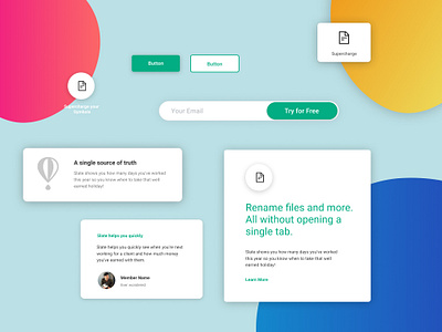 Figma landing page design kit #16 color palette design resources design system figma freebies landing page typography ui components ui kit