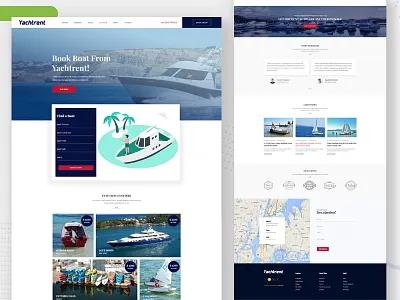 yacht rent home page branding homepage landing page psd template ui uiuxdesign web web ui web ui ux