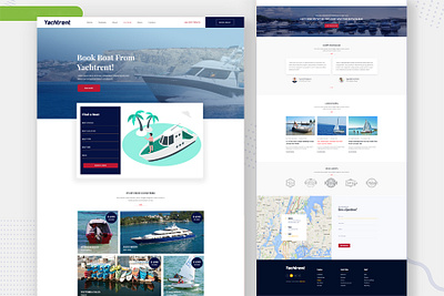 yacht rent home page branding homepage landing page psd template ui uiuxdesign web web ui web ui ux