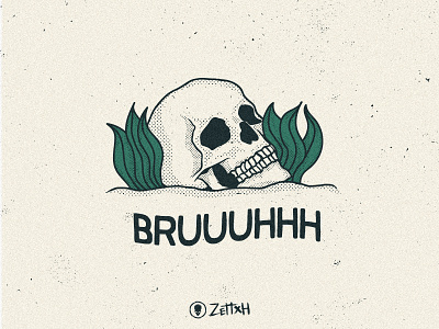 Bruuuhhh 2020 design designforsale hello illustration invite merch design retro design skull skull art teesdesign tshirtdesign vector vintage vintage badge vintage badges vintage design