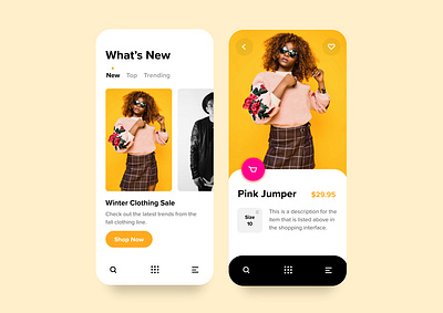 SHOPPING UI DESIGN CONCEPT app design flat minimal ui ux