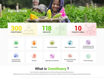 Bangladesh Constituency Tracker Landing page Design. graphic design web design