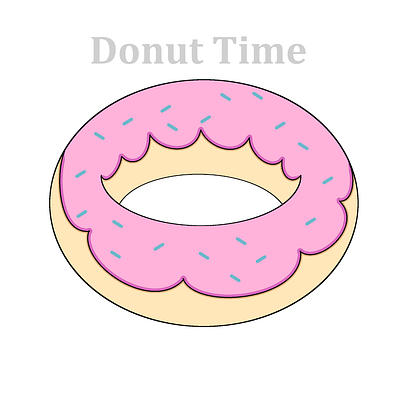 Donut Time design doughnut funny gimp logo