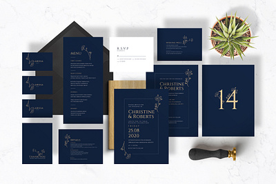 Navy Elegant Wedding Suite anniversary cards diy elegant feminine gold invitation greeting cards invitation invitation card invitations invite minimal modern navy navy invitation sketch sketching wedding card wedding invitation wedding invite
