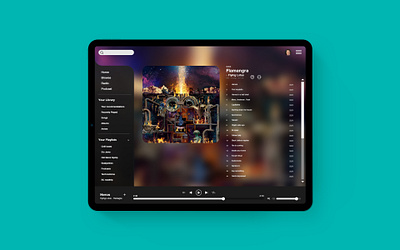 Daily Ui #009 - Music Player adobe xd dailyui ipad pro music app ui uidailychallenge uidesign vector