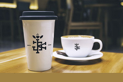 Jonathan and Keagan coffee logo coffee logo logo logoicon logotype monogram logo