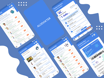 Mobile App for Alodokter adobexd app design application blue complex design medical app medical design ui ux