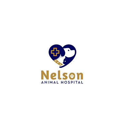 Nelson Animal Hospital animal animal hospital brand brand design brand identity branding cat dog dog logo hospital logo design paw pet pets