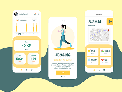 Running App adobexd apple application design design app running app simple ui uiux ux