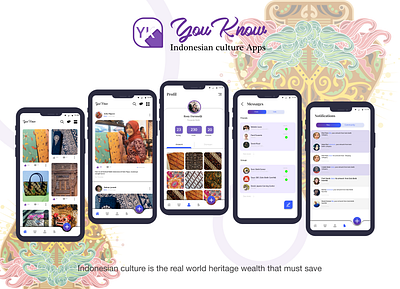 You Know - Indonesian Culture Apps culture indonesian mobile app mobile app design mobile design mobile ui social app socialmedia ui uiux