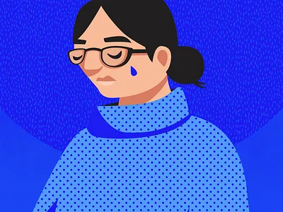 The blue side emotions portrait sad