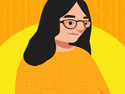 The yellow side bright happy hope portrait