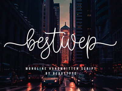 Bestwep | Monoline Script Font