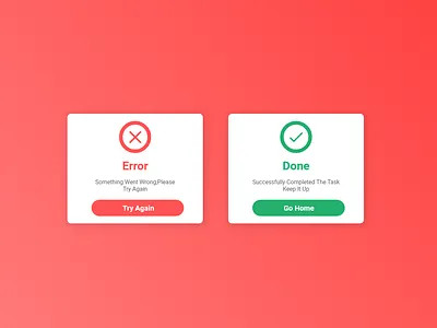 Done Error Popup