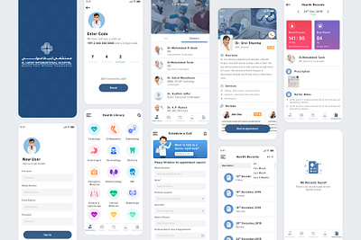 Al Hayat International Hospital app branding cardiology creative agency dentist dentistry design diabetes doctors gastrologist health records hospital hospital app illustration mobile mobile app orthopedic sandip godhaniya ui ui design