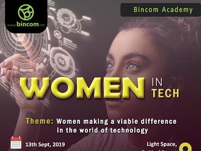 Women in tech photoshop design banner