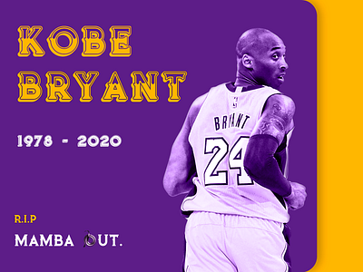 RIP Kobe Bryant basketball black mamba design dribbble illustration kobe kobe bryant legend mamba nba photoshop ps rip typography