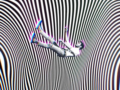 Beetlejuice's dreams after effects black chromatic aberration dreaming falling trippy venetian blinds white