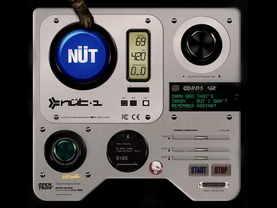 Sauce Console 2000 fui ipod mockup retro skeuomorphic ui winamp y2k