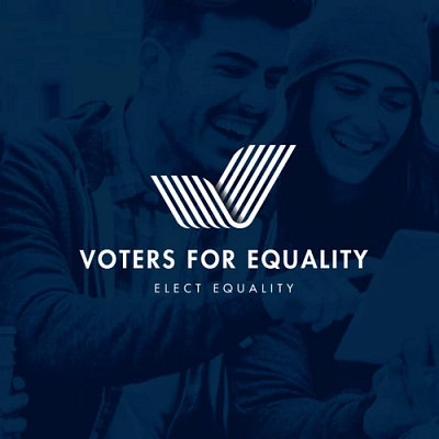 Voters for equality branding design illustration logo