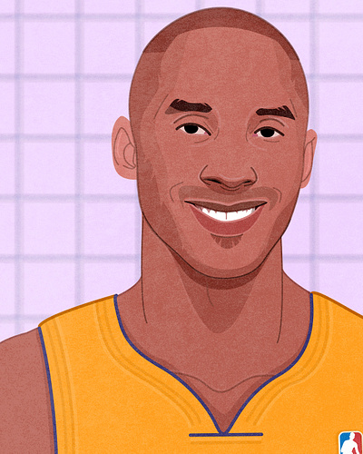 Kobe Bryant digital digital illustration editorial illustration illustration kobe portrait portrait illustration rip vector illustration