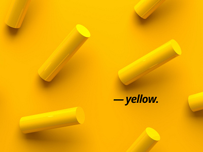 Minimalistic geometric composition 3d render abstract background bright color clean design cylinder geometric graphic design minimal shape simple yellow