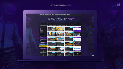 STEAM ˣ GRAND·ʳᵘ blue csgo game glitch gta5 key logo pubg purple rust shop site steam steamkey wot