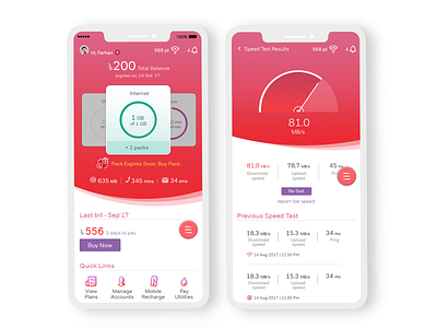 Telecommunication App Airtel Bangladesh - Design | Mobile App airtel business consumer dashboard data tracking data usage design divami mobile speedtest telecommunication ui user experience userinterface ux