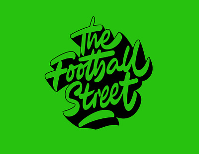 The Football Street brazil clientwork custom lettering digitalart fifa football hand drawn handlettering jerryokolo logo designer logodesign logotype procreate soccer typography