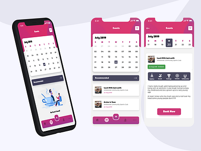 Calendar App Design Concept app art dailyui design dribbble freelance freelancer illustrator ios iphonex photoshop skills ui uibysherms uiuxofficial