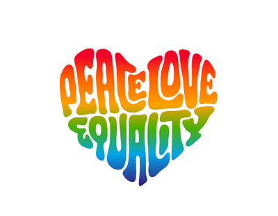 Peace Love Equality clientwork design digitalart gay hand drawn heart jerryokolo lettering lgbtq lgbtqia logo design logodesign logotype logotype designer logotypedesign love procreate typography