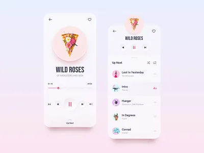 Music Player / Mobile App 🌞 Light Mode article card design interface ios mobile music player ui ux