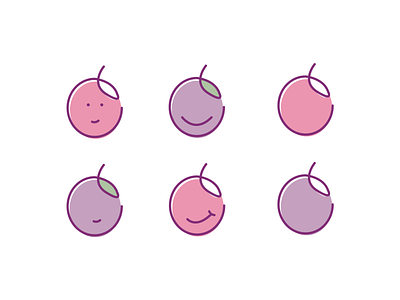 Baby Plums - Concept Exploration 1 baby brand branding design icon illustration logo mark plum vector