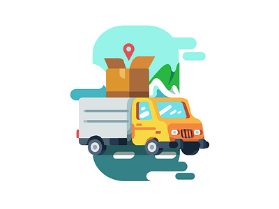 logistic distribution app branding design icon illustration logo typography ui ux web