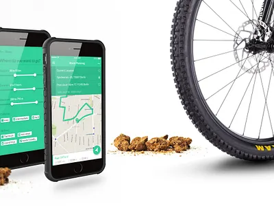 eBike App app design filter interface map navigation search ui