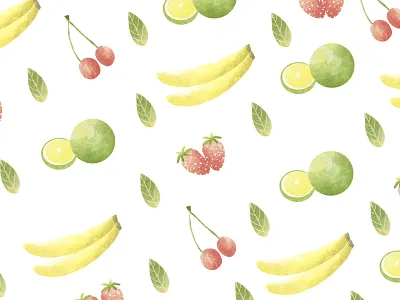 Watercolor Fruits design fruits illustraion watercolor