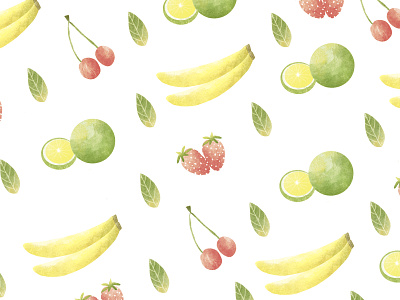 Watercolor Fruits design fruits illustraion watercolor