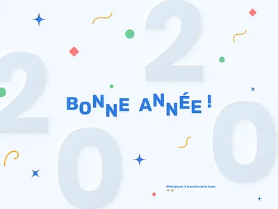 Adfab 2020 - Another year in the game 2020 adfab bonne année confetti happy new year neumorphic neumorphism new ui vector