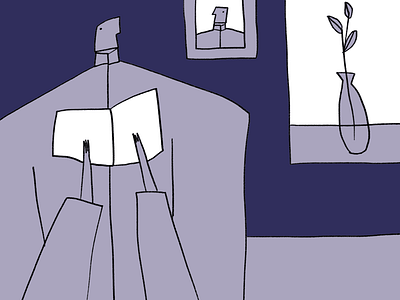 Man reading illustration man reading